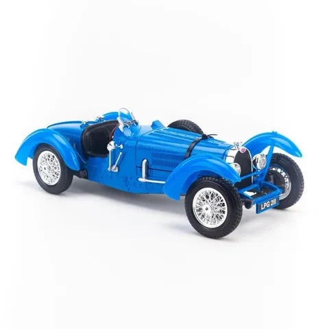 Mô hình xe Bugatti Type 59 1934 tỉ lệ 1:18 Bburago - Xe mô hình kim loại đúc cao cấp, bánh xe đánh lái, quà tặng ấn tượng cho tín đồ xe hơi.