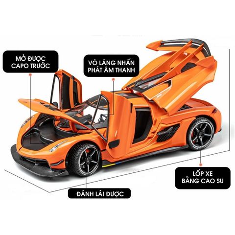 Mô Hình Xe Đua Koenigsegg Jesko 1:24 Chezhi - Mô Hình Độc Đáo, Thiết Kế Mạnh Mẽ, Trang Trí Nội Thất Hoặc Quà Tặng