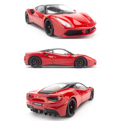 Mô Hình Xe Ferrari 488 GTB 1:18 Bburago Signature - Chi Tiết Tinh Xảo, Màu Đỏ Bóng Đẹp, Quà Tặng Tuyệt Vời Cho Người Hâm Mộ Xe Hơi