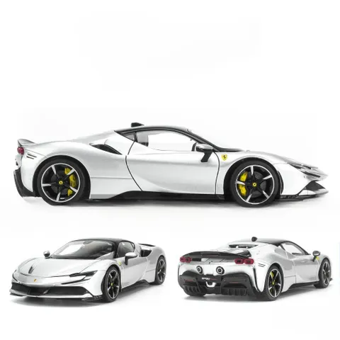 Mô Hình Xe Ferrari SF90 Stradale Tỉ Lệ 1:18 Bburago - Xe Siêu Nhân Độc Đáo, Trưng Bày Đẹp Mắt, Mẫu Đồ Chơi Hot 2024