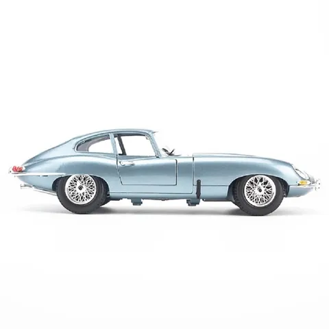Mô Hình Xe Jaguar E-Type Coupe 1:18 Bburago Silver/Blue MH-18-12044 - Mô Phỏng Đẹp, Trang Trí Phòng Khách Hoặc Làm Việc