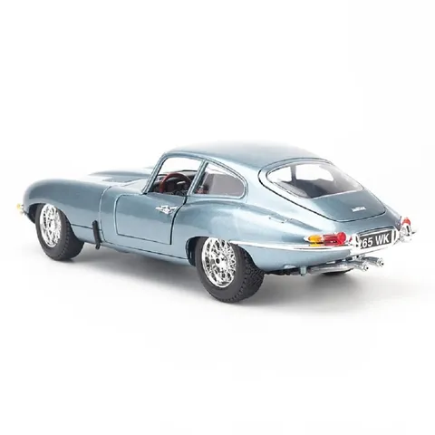 Mô Hình Xe Jaguar E-Type Coupe 1:18 Bburago Silver/Blue MH-18-12044 - Mô Phỏng Đẹp, Trang Trí Phòng Khách Hoặc Làm Việc