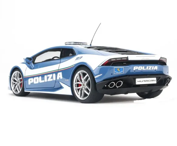 Mô hình xe Lamborghini Huracan Police LP610-4 tỉ lệ 1:18 - Mô hình xe đua cao cấp Autoart cho trang trí nội thất nhà cửa
