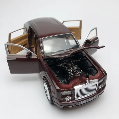 Mô Hình Xe Ô Tô Rolls Royce Phantom VII Tỉ Lệ 1:24 XLG - Trang Trí Nhà Cửa Độc Đáo, Quà Tặng Sang Trọng, Màu Đỏ Đen