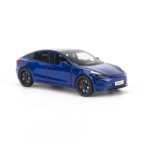 Mô Hình Xe Ô Tô Tesla Model 3 Tỉ Lệ 1:24 XLG - Chi Tiết Tinh Xảo, Mở 4 Cửa, Quà Tặng Độc Đáo cho Fan Xe Hơi