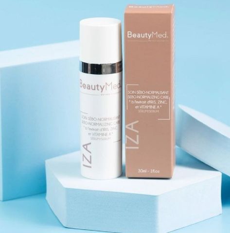 Serum giảm mụn IZA Soin Sebo Normalizing Care 30ml - Điều tiết bã nhờn, hỗ trợ se cồi mụn, lành tính cho mọi loại da