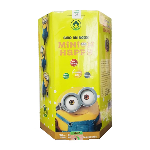 Siro ăn ngon Minion Happy 5in1 cho trẻ biếng ăn, chậm lớn - Hỗ trợ tăng cảm giác thèm ăn, bổ sung DHA, vitamin, tăng sức đề kháng