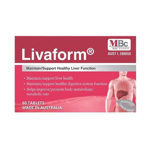 Viên uống hỗ trợ thải độc gan Livaform Úc - Tăng cường chức năng gan, phục hồi sức khỏe từ thiên nhiên - Hỗ trợ người thường xuyên uống rượu