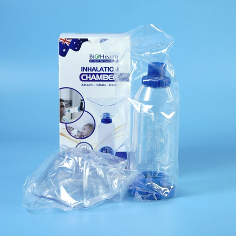 Buồng Đệm Khí Dung Biohealth BH01 - Thiết Bị Hỗ Trợ Hô Hấp Cầm Tay Nhỏ Gọn, Dễ Dàng Sử Dụng, Bao Gồm 2 Mặt Nạ Người Lớn & Trẻ Em
