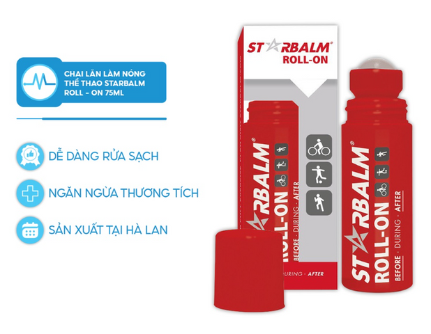 Chai Lăn Starbalm Roll-On 75ml - Hỗ Trợ Làm Nóng, Giảm Đau Cơ Từ Thảo Mộc Tự Nhiên, Đặc Trị Đau Nhức Khớp, Mát-Xa Hiệu Quả