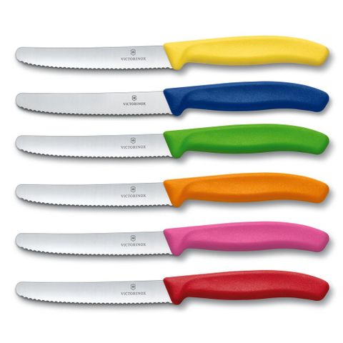 Dao Gọt Lưỡi Răng Cưa Victorinox 11cm - Dụng Cụ Nhà Bếp Đa Năng Cắt Chính Xác Cho Cà Chua và Xúc Xích