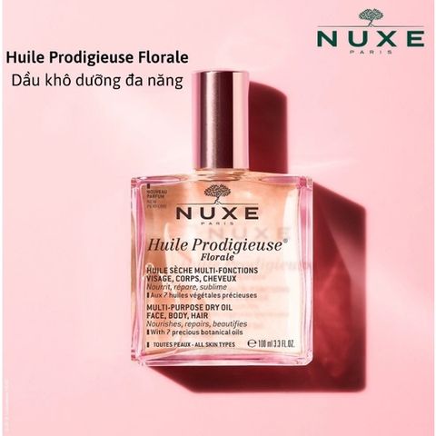 Dầu Khô Hương Nước Hoa Nuxe Huile Prodigieuse Florale - Dưỡng Da, Tóc và Cơ Thể - 100ml, Hương Thơm Tự Nhiên Quyến Rũ