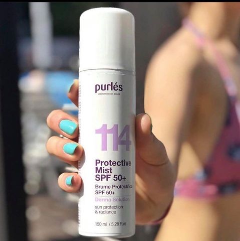 Kem Chống Nắng Purles 114 Protective Mist SPF 50+ Dành Cho Da Kích Ứng - Kiểm Soát Nhờn, Không Gây Trắng Bệt, Dưỡng Ẩm Tối Ưu