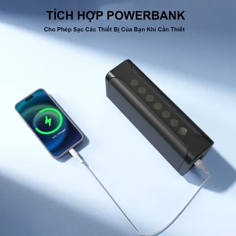 Loa Bluetooth Sounarc M1 80W Kèm 2 Micro Karaoke - Chất Lượng Âm Thanh Tuyệt Vời, Kết Nối Bluetooth 5.0, Pin 8000mAh, Khả Năng Kháng Nước IPX6