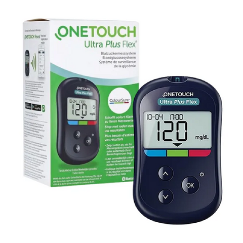 Máy Đo Đường Huyết OneTouch Ultra Plus Flex - Chính Xác 99%, Kết Quả Trong 5 Giây, Công Nghệ Hiện Đại, Dễ Dùng, Thương Hiệu Johnson & Johnson
