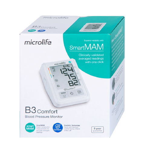 Máy Đo Huyết Áp Bắp Tay Microlife B3 Comfort - Thiết Bị Y Tế Chất Lượng Châu Âu, Đo Chính Xác, Công Nghệ Thông Minh, Phù Hợp Gia Đình
