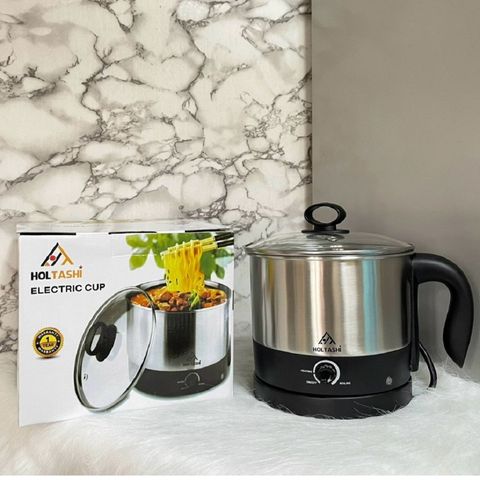 Nồi lẩu điện mini Holtashi đế rời 1.2L - Thiết kế hiện đại, inox chống rỉ, nấu đa năng tiện lợi cho mọi bữa ăn