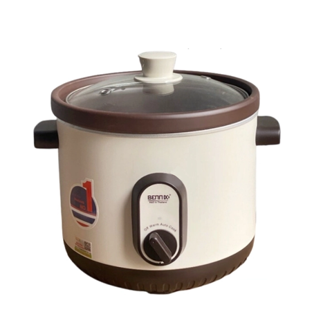 Nồi Nấu Chậm Đa Năng Bennix BN-68KC - Dung Tích 3L, Thiết Kế Sang Trọng, Giữ Nhiệt Tốt, Thích Hợp Gia Đình 2-4 Người