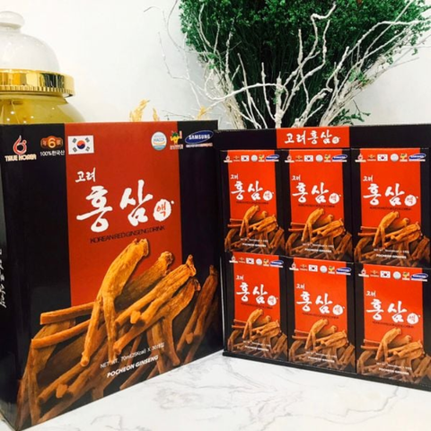 Nước Hồng Sâm 6 Năm Tuổi Pocheon Hàn Quốc - Giải Pháp Bồi Bổ Sức Khỏe Từ Thiên Nhiên, Hộp 30 Gói 70ml