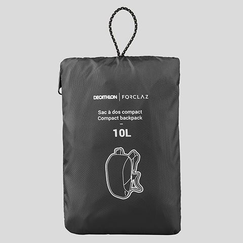 Balo Du Lịch Gấp Gọn 10L Travel 100 Decathlon Forclaz - Balo Nhỏ Gọn, Dễ Mang Theo Khi Du Lịch, Thiết Kế Thông Minh