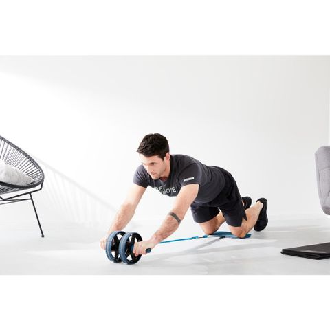 Con lăn tập bụng Decathlon Corength 8556755 kèm thảm - Dụng cụ thể hình, cải thiện cơ bụng cho mọi cấp độ tập luyện