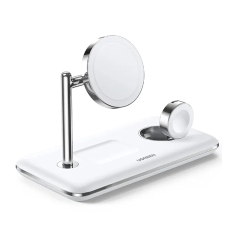 Đế sạc không dây Ugreen 3in1 25W CD278 - Sạc nhanh cho điện thoại, đồng hồ và tai nghe cùng lúc - Thiết kế gọn nhẹ, tiện lợi