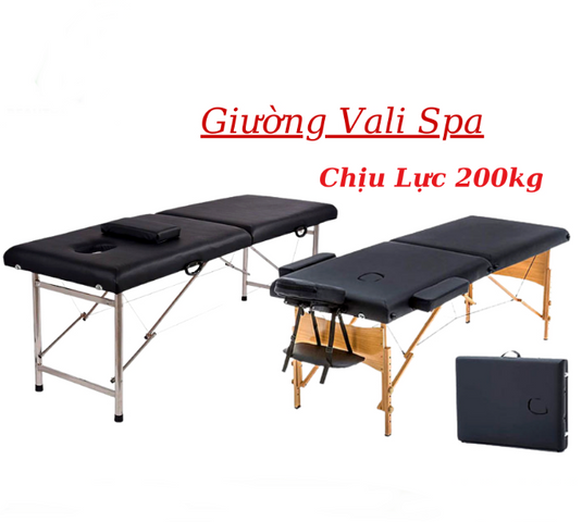 Giường Vali Gấp Gọn Dùng Trong Phun Xăm Thẩm Mỹ - Thiết Kế Tiện Dụng, Chống Thấm, Dễ Dàng Vận Chuyển, Chất Liệu PU Chắc Chắn