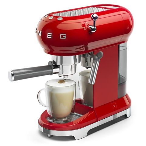 Máy Pha Cà Phê Thông Minh Smeg ECF01RDEU - Espresso Cappuccino Latte 1350W, Thiết Kế Đỏ Sang Trọng, Công Nghệ Gia Nhiệt Tiên Tiến