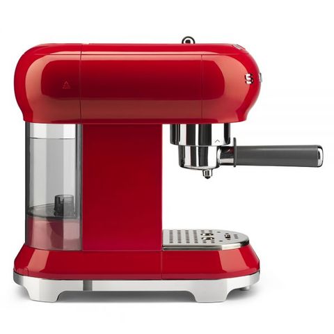 Máy Pha Cà Phê Thông Minh Smeg ECF01RDEU - Espresso Cappuccino Latte 1350W, Thiết Kế Đỏ Sang Trọng, Công Nghệ Gia Nhiệt Tiên Tiến