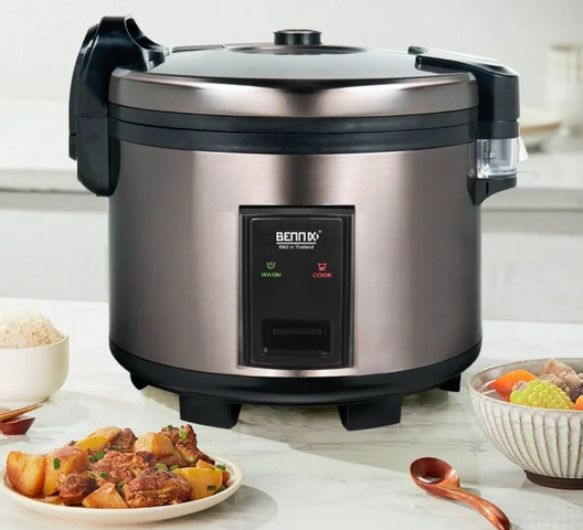 Nồi Cơm Điện Công Nghiệp 6L Bennix BN-060RC - Công Suất 1850W, Chế Độ Nấu Đều, Phục Vụ Gia Đình, Quán Ăn, Tiết Kiệm Điện Năng