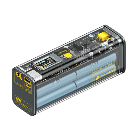 Pin sạc dự phòng Shargeek Storm 2 Liquid 25600mAh 100W - Thiết kế trong suốt, sạc nhanh PD 3.0 cho laptop & thiết bị di động.