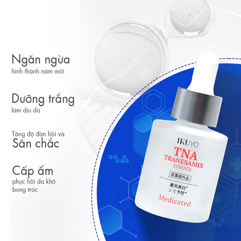 Serum Ikuyo TNA Tranesamix Essence 30g - Giúp Cải Thiện Thâm Nám, Sáng Da, Chống Lão Hóa, Dưỡng Ẩm Hiệu Quả