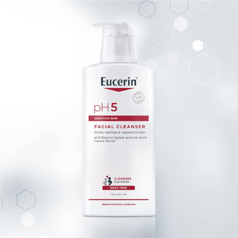 Sữa rửa mặt Eucerin pH5 400ml - Làm sạch dịu nhẹ cho da nhạy cảm, Cân bằng độ pH, Dưỡng ẩm cho làn da mềm mại