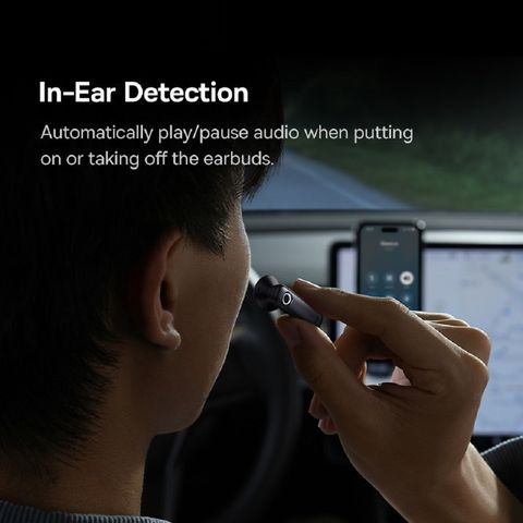 Tai Nghe Bluetooth Baseus C-Mic CM10 - Tai Nghe Đơn Tai, Microphone, Pin 50h, Kết Nối Bluetooth 5.3, Sạc USB Type-C