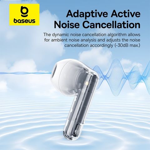 Tai Nghe Không Dây Baseus Bowie M3 - True Wireless Earphones, Âm Thanh Bass Sâu, Kết Nối Bluetooth 5.3, Thiết Kế Ergonomic, Sạc Nhanh, Màu Trắng/Xanh