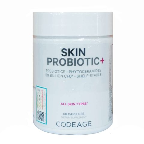 Viên Lợi Khuẩn Da Codeage Skin Probiotic Beauty - Hỗ Trợ Giảm Viêm, Cải Thiện Mụn và Nâng Cao Sức Khỏe Da, 60 Viên