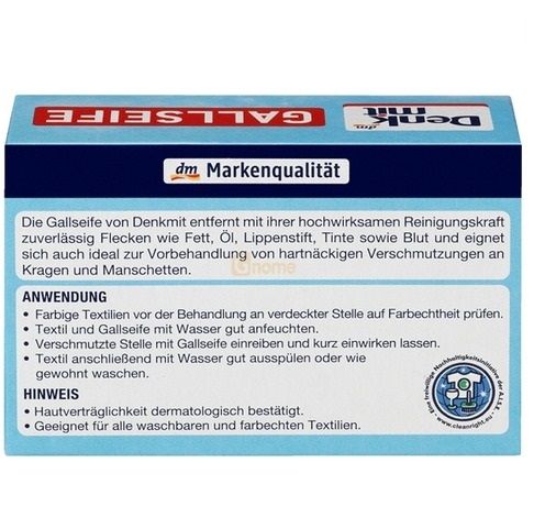 Xà Phòng Tẩy Trắng Cổ Áo Denkmit Gallseife - Giúp Loại Bỏ Vết Bẩn Dầu Mỡ, Son Môi, Mực - 100g Chính Hãng Đức