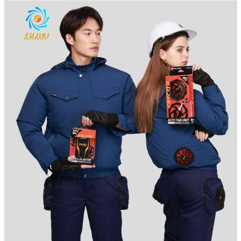 Áo Điều Hòa Fujiki 28000mAh Có Quạt 15V - Áo Chống Nắng Làm Mát Nhanh, Giảm Nhiệt, Chống Tia UV Cho Ngày Hè Nóng Bức