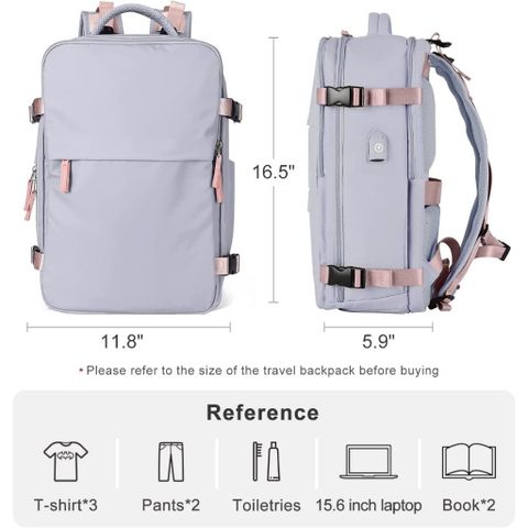 Balo du lịch Ceymme chống nước cho laptop 15,6 inch - Balo thời trang nữ đa năng, chịu lực tốt, chống trộm, nhiều ngăn tiện lợi