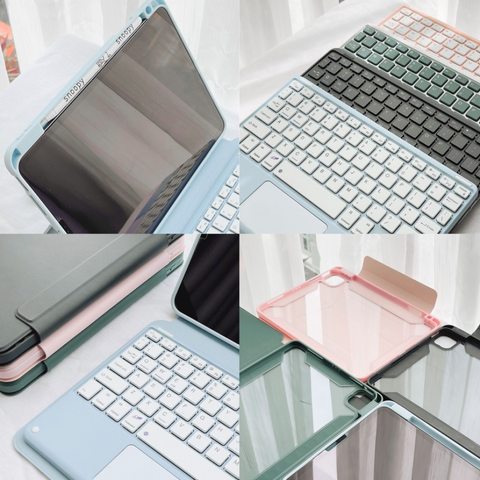 Bao da nam châm cho iPad kèm bàn phím tháo rời - Thiết kế bền bỉ, kết nối Bluetooth nhanh, nhiều màu sắc đa dạng