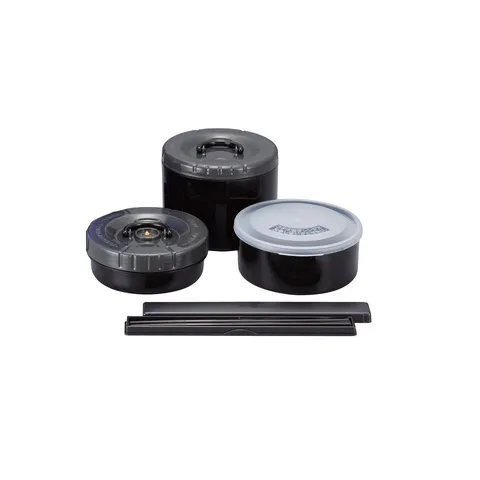 Bộ Hộp Cơm Giữ Nhiệt Peacock ARL-18, Inox SUS304 Chống Gỉ, Dung Tích 1.8L, 3 Ngăn Nhỏ Có Nắp, Hộp Đũa Tiện Lợi