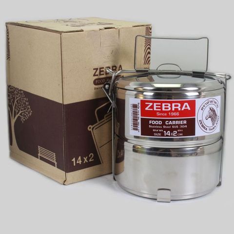 Hộp Đựng Thức Ăn Inox 304 Zebra 150142 - Thiết Kế 2 Tầng Cao Cấp, Chịu Lực, Thân Thiện Sức Khỏe