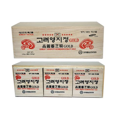 Cao Linh Chi Hong IL Chun Longevity Mushroom Extract Gold - Hỗ trợ sức khỏe tự nhiên 360 độ (3 lọ x 120g) Hàn Quốc