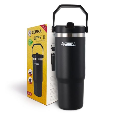 Cốc Giữ Nhiệt Zebra Jiffy II 770ml Có Quai Cầm - Inox SUS304, Nắp Có Ống Hút Tiện Lợi, Thời Gian Giữ Nhiệt Lên Đến 12 Giờ