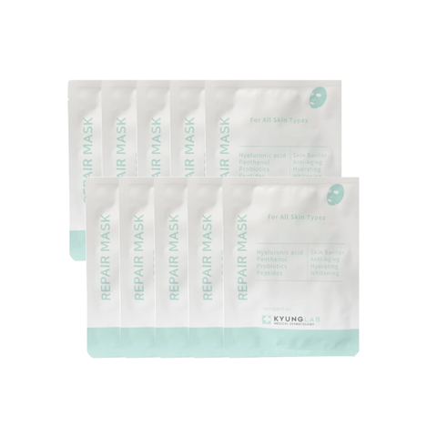 Combo 10 Mặt Nạ Kyung Lab Repair Mask Phục Hồi Da - Chứa HA, Panthenol, Peptides - Dưỡng Ẩm & Cải Thiện Đàn Hồi Da