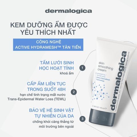 Kem Dưỡng Ẩm Dermalogica Skin Smoothing Cream - Cấp Ẩm, Làm Dịu Da, Phục Hồi Săn Chắc - Phí Hợp Da Thường Và Da Khô 50ml