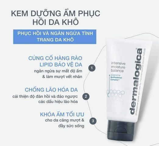 Kem Dưỡng Ẩm Phục Hồi Da Khô Dermalogica Intensive Moisture Balance - Giải Pháp Lý Tưởng Cho Làn Da Khô, Cung Cấp Độ Ẩm Mượt Mà, Chống Lão Hóa