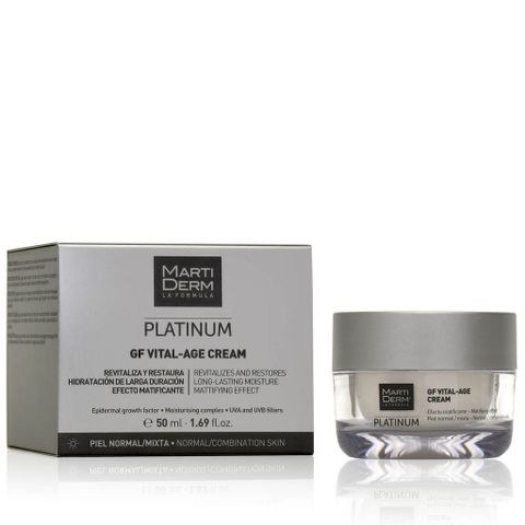 Kem Dưỡng Phục Hồi Trẻ Hóa Da MartiDerm Platinum GF Vital Age Cream 50ml - Hỗ Trợ Cấp Ẩm, Săn Chắc Da, Giải Pháp Đa Chức Năng