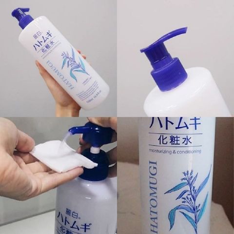 Lotion Dưỡng Ẩm Trắng Da Hatomugi Kumano Nhật Bản 500ml - Chiết Xuất Hạt Ý Dĩ, Thẩm Thấu Nhanh, Phù Hợp Mọi Loại Da