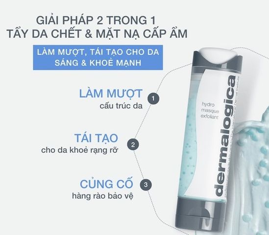 Mặt Nạ Dưỡng Ẩm Tẩy Tế Bào Chết Dermalogica Hydro Masque Exfoliant - Giải pháp 2 trong 1 cho làn da mịn màng và ẩm mượt, an toàn cho mọi loại da